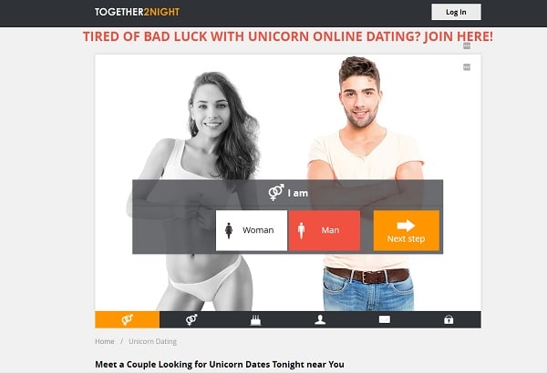 Together2Night.com to find a unicorn